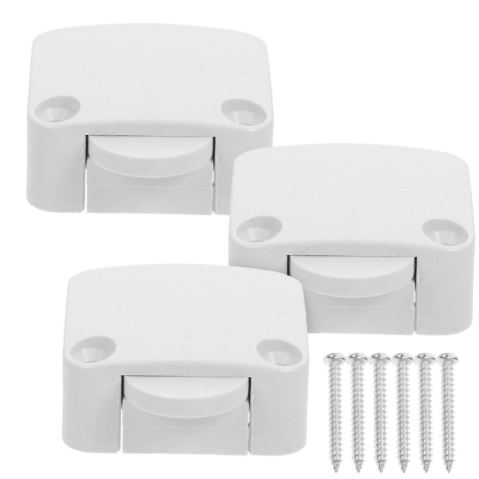 3pcs Light Switch for Cabinets Automatic Door Switches Durable Flame Retardant Material for Closet Wardrobe and Sliding Door Lighting with Screws