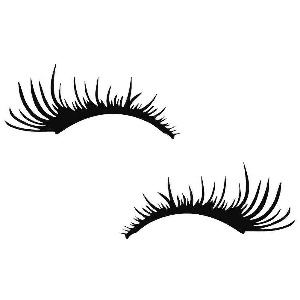 Wimpernaufkleber für Autoscheinwerfer, Fahrzeugdekorationsaufkleber, einfach anzuwenden und zu entfernen, keine Rückstände, schwarze Farbe
