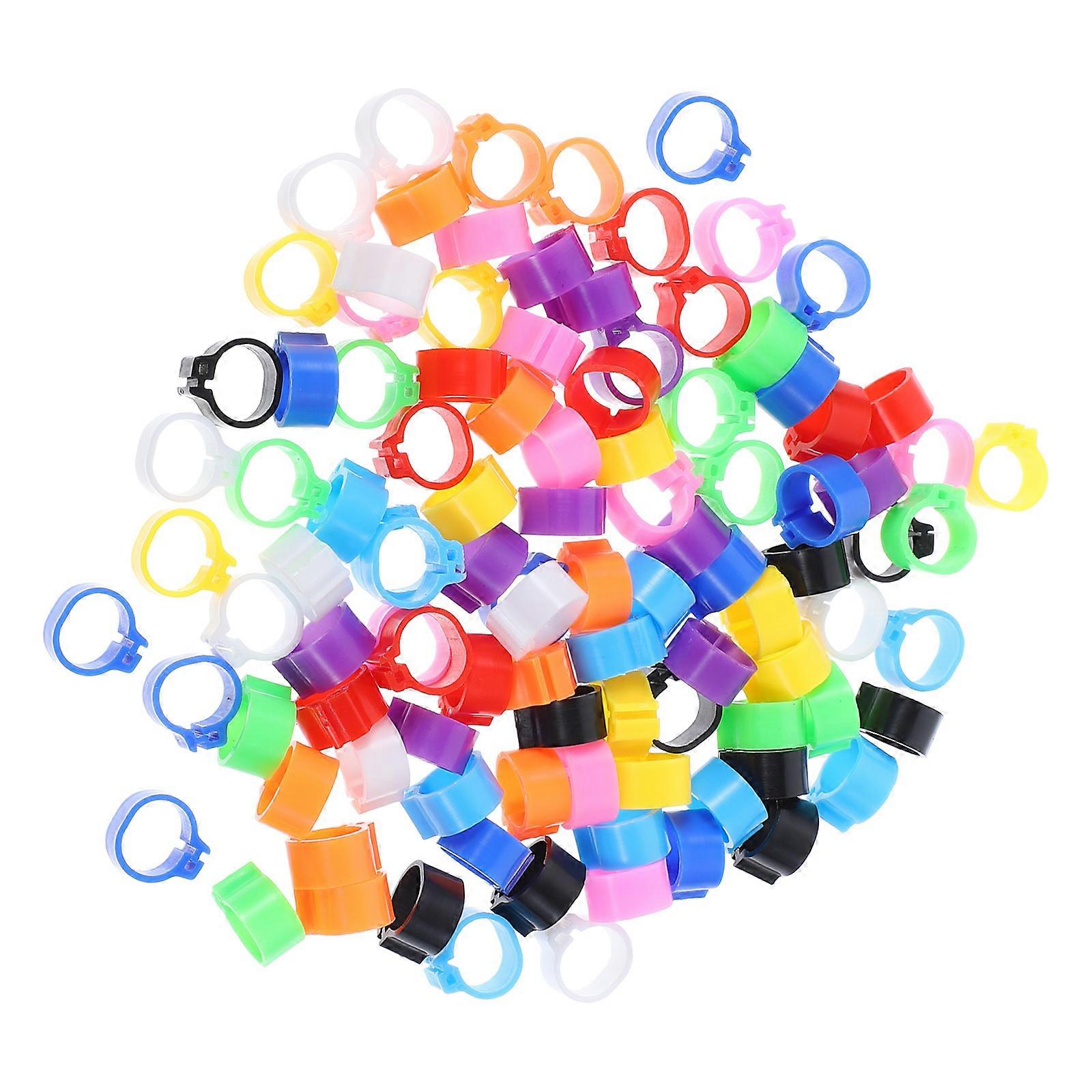 Pigeon Foot Ring 100 Pcs Identification Leg Band Rings Assorted Color Perfect For Bird Management