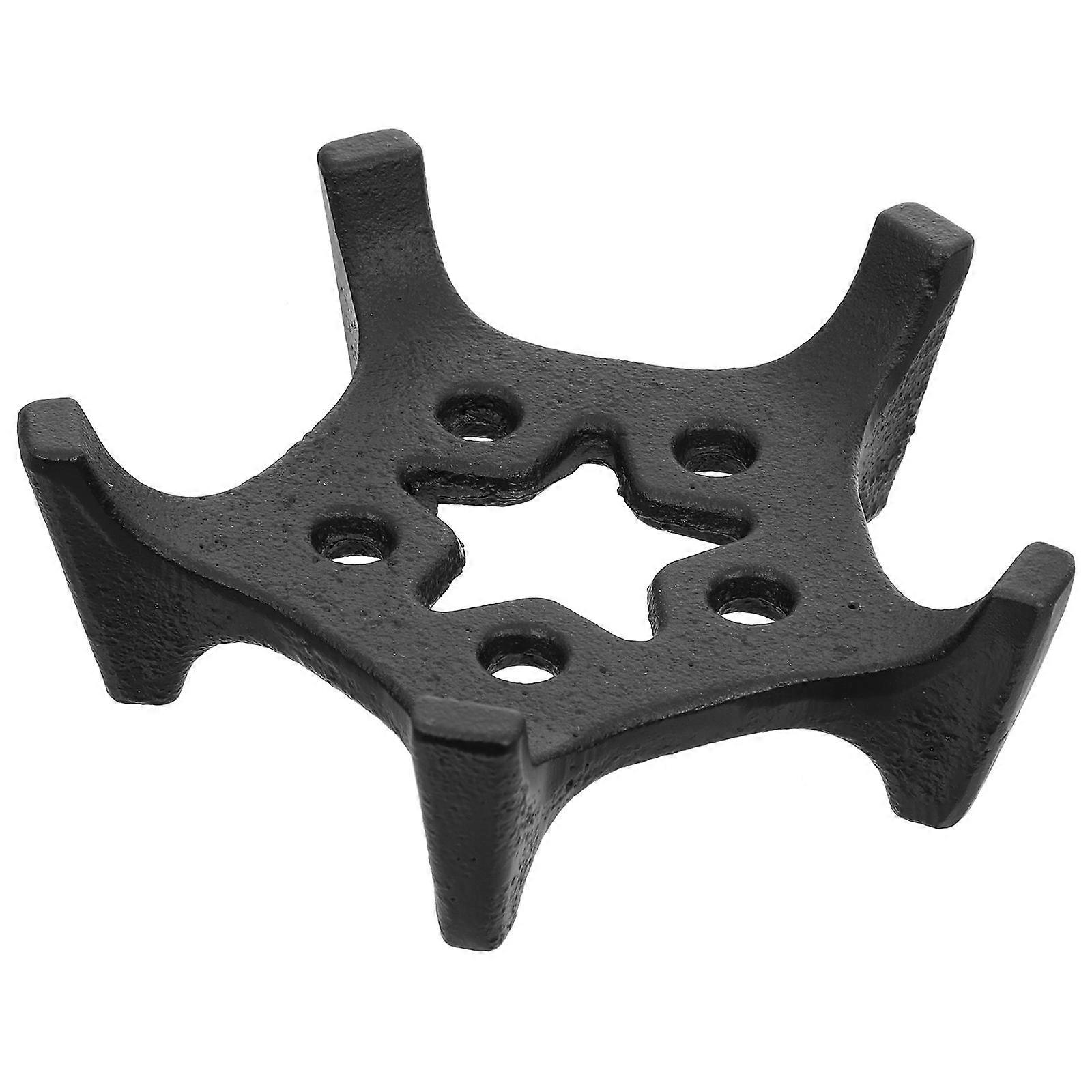 Iron Teapot Stand Tray with Pointed Star Design, Heat Insulating Teapot Holder for Tea Rooms, Compact Table Saving Design, Ideal Tea Ceremony Lovers