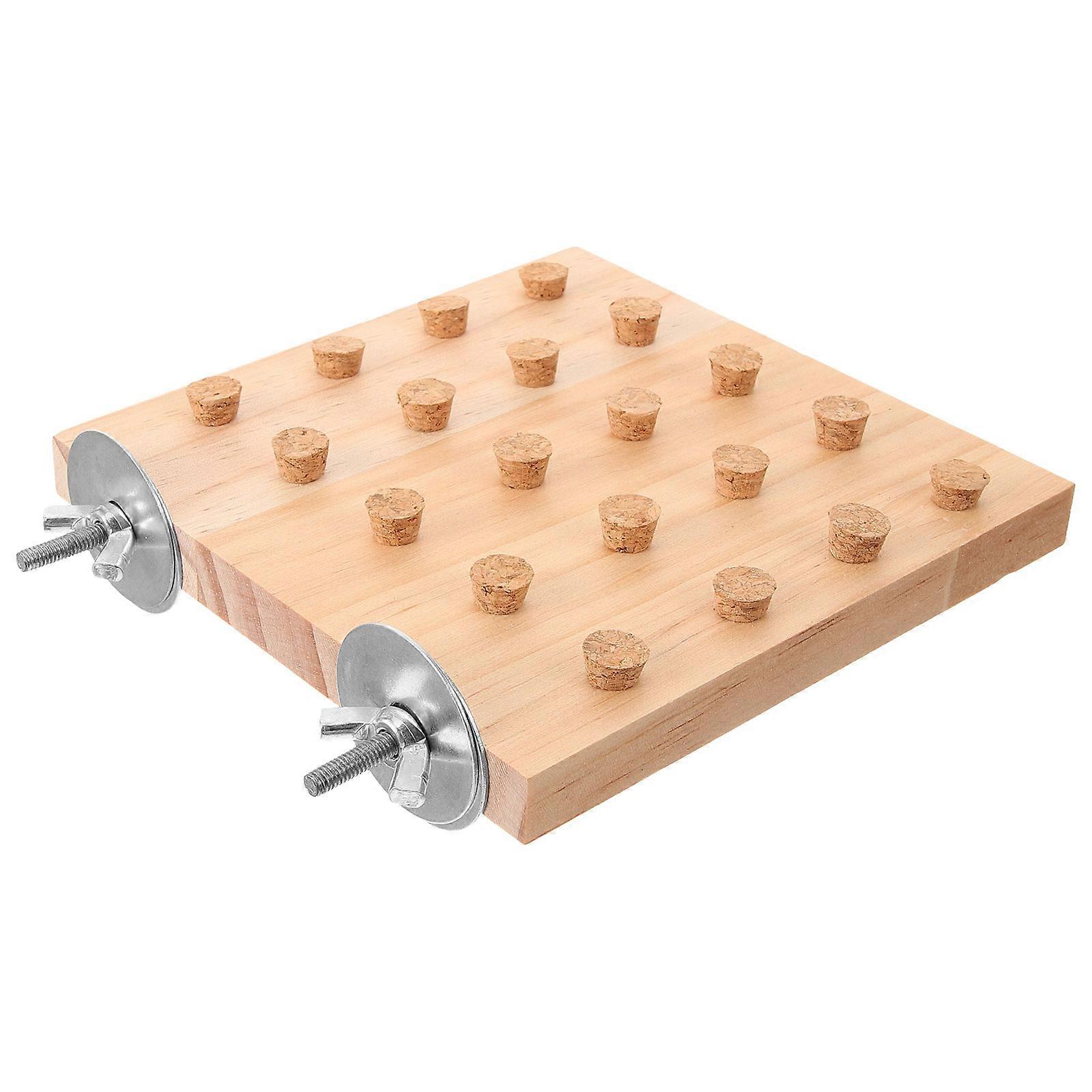 Cage Use Bird Platform Perch Wooden Accessory For Bird Owners 12X12X1CM Smooth Surface 1Set