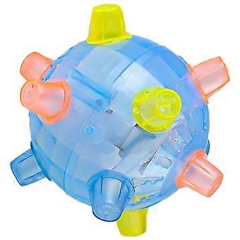 Bola de activación de salto con luces y música de colores, juguetes para mascotas de bola de rebote automático para perros