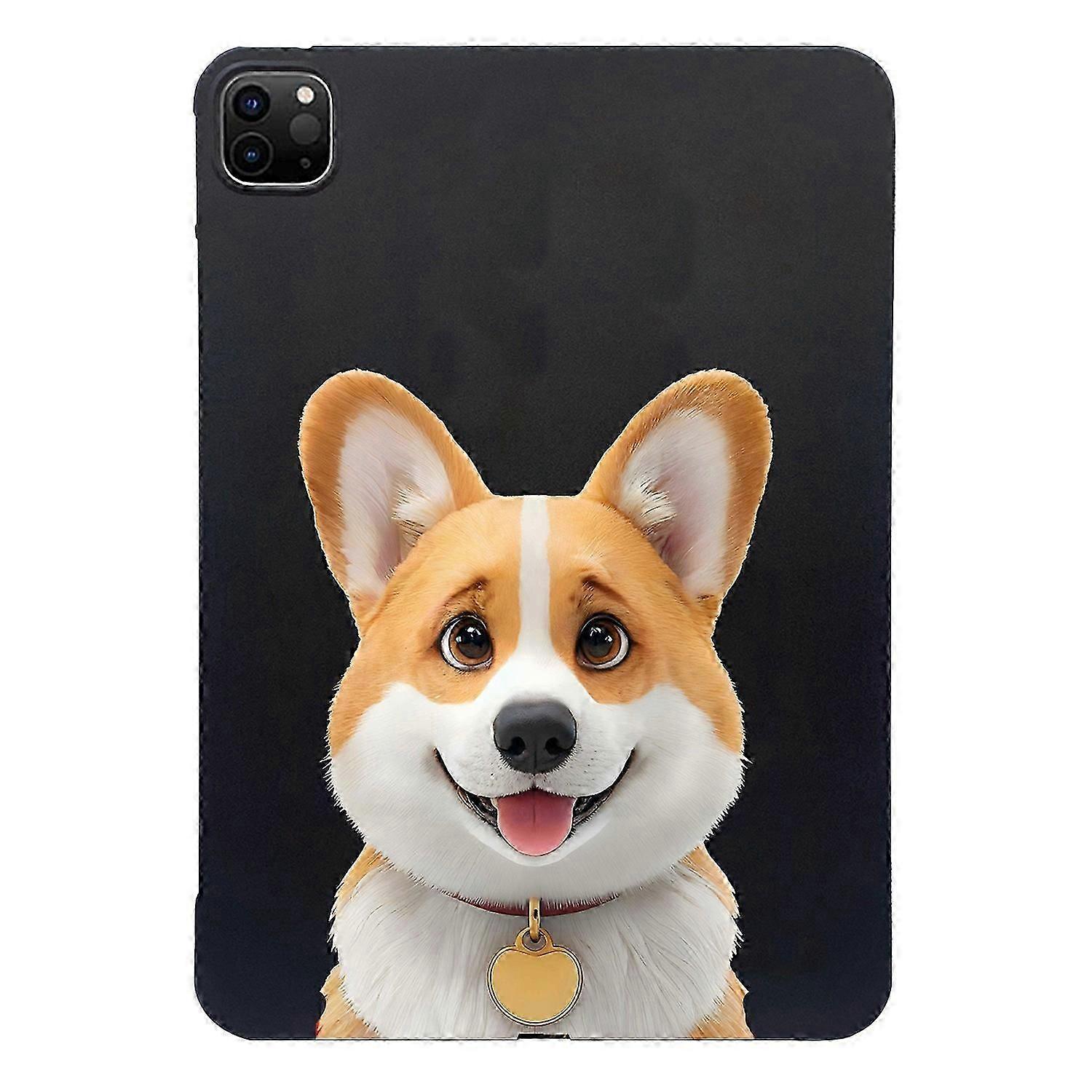 For iPad Pro 11 (2021)/(2020)/(2018) Case Pattern Printing Slim TPU Tablet Protective Cover-Corgi