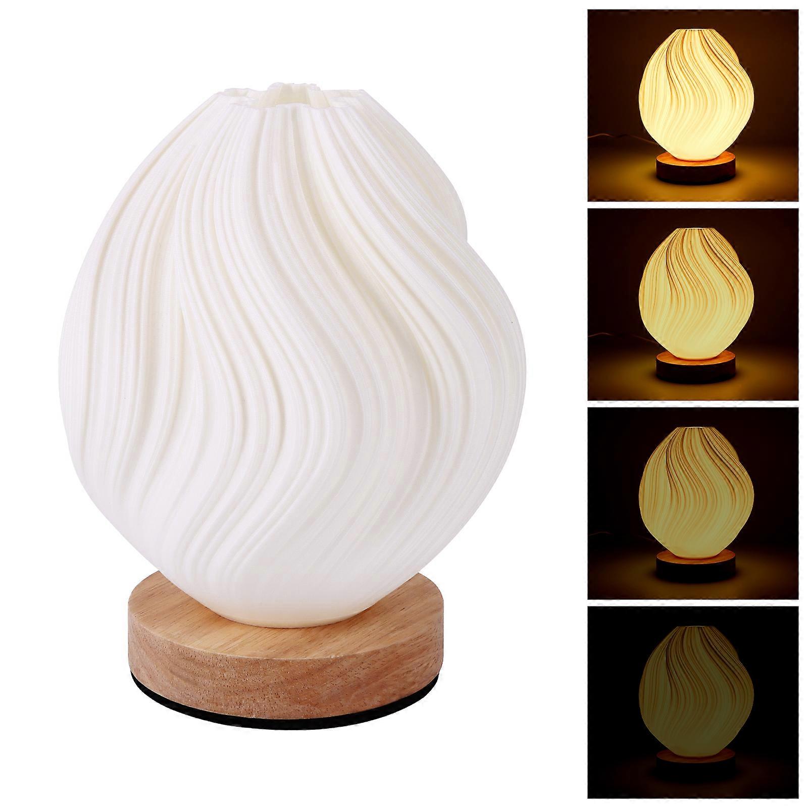 Solid Wood Creative Nordic Night Light (RGB 16 Colors)  USB Plug-in with Remote Control