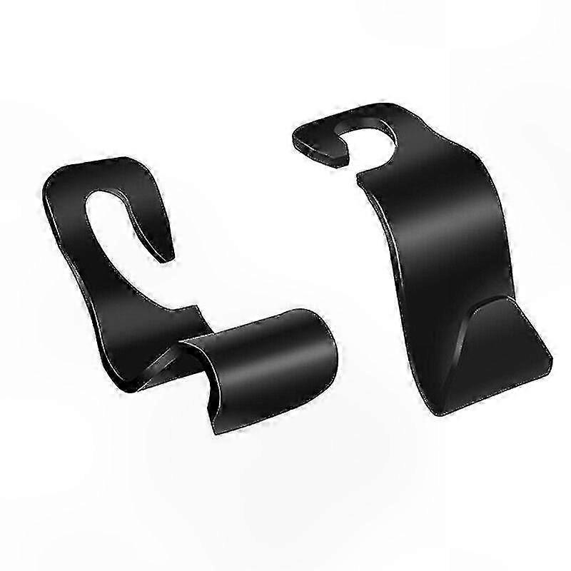 4-Pack Durable Plastic Car Seat Back Hooks for Headrest Storage Organization