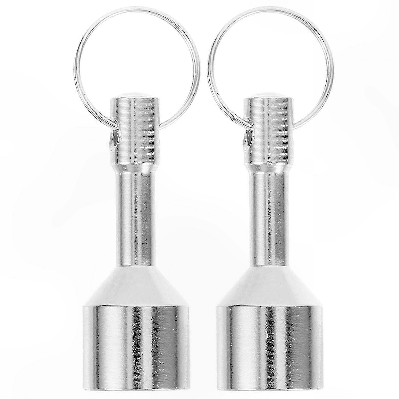 2-Pack Precious Metal Testing Keychains for Jewelry Identification with Pocket Magnet Feature