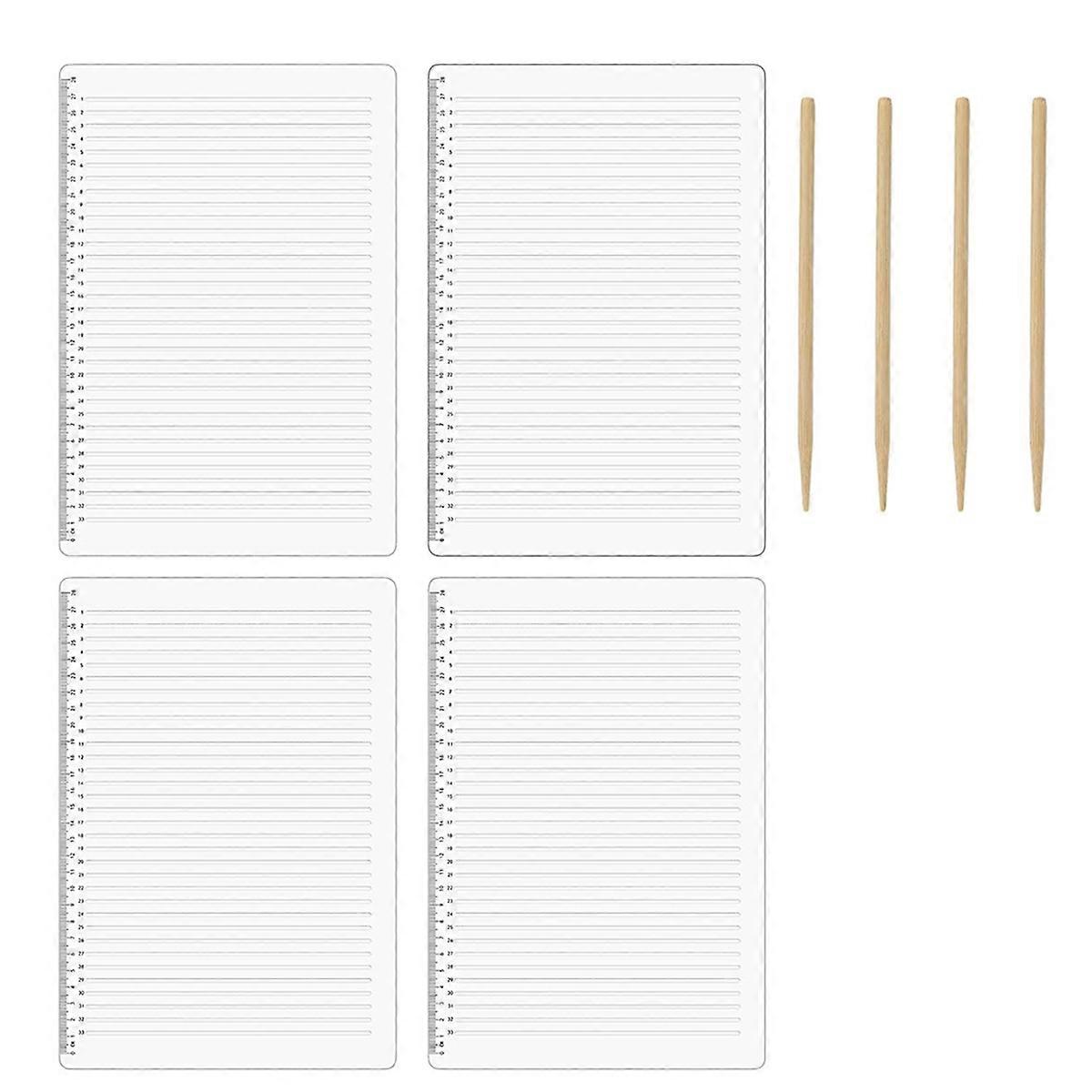 4Pcs Straight Line Stencils, Line Stencil Template for Journaling Spacing, Lettering Guide 11 Inch Scale Writing Ruler