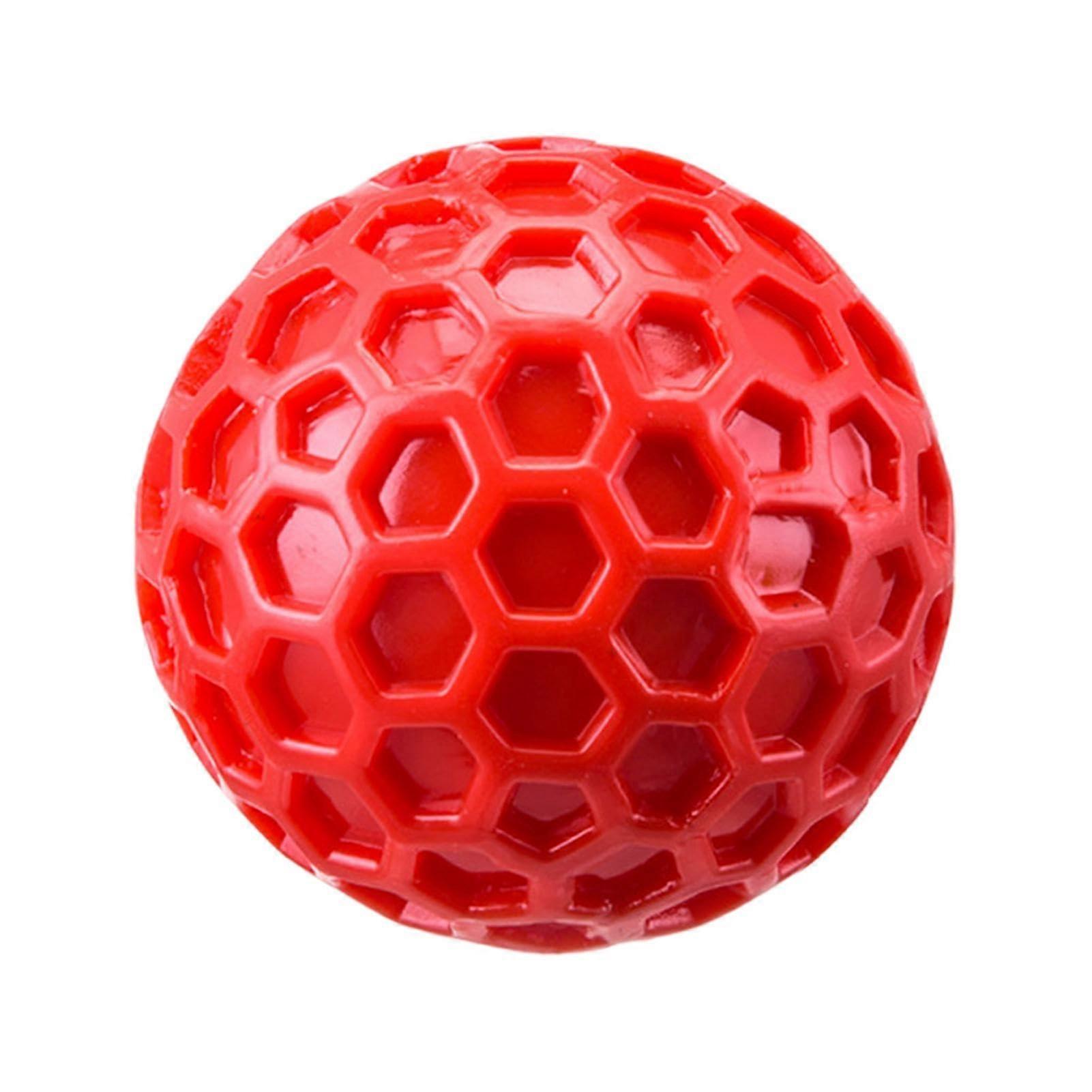 Squeaky Dog Chew Toy Interactive Teething Ball For Small Medium Large Dogs Red Soft Rubber Toy For Teeth Cleaning And Stress Relief Model 1