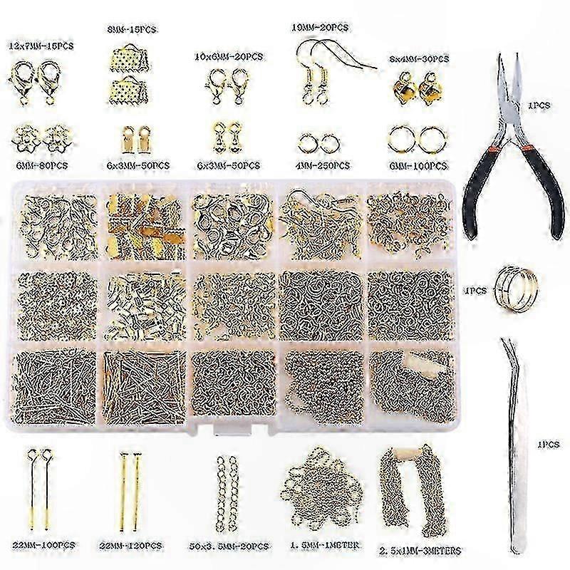 Comprehensive Jewelry Crafting Kit with Tools, Findings, and Beading Wire for All Skill Levels