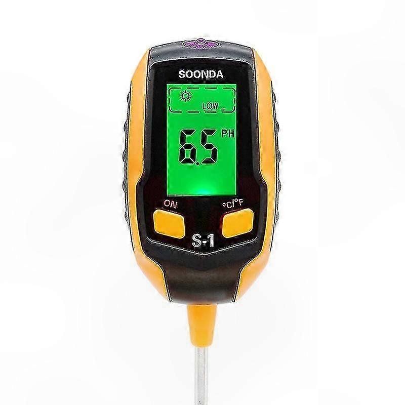 4-in-1 Digital Soil Tester for pH, Moisture, Light, and Temperature Monitoring