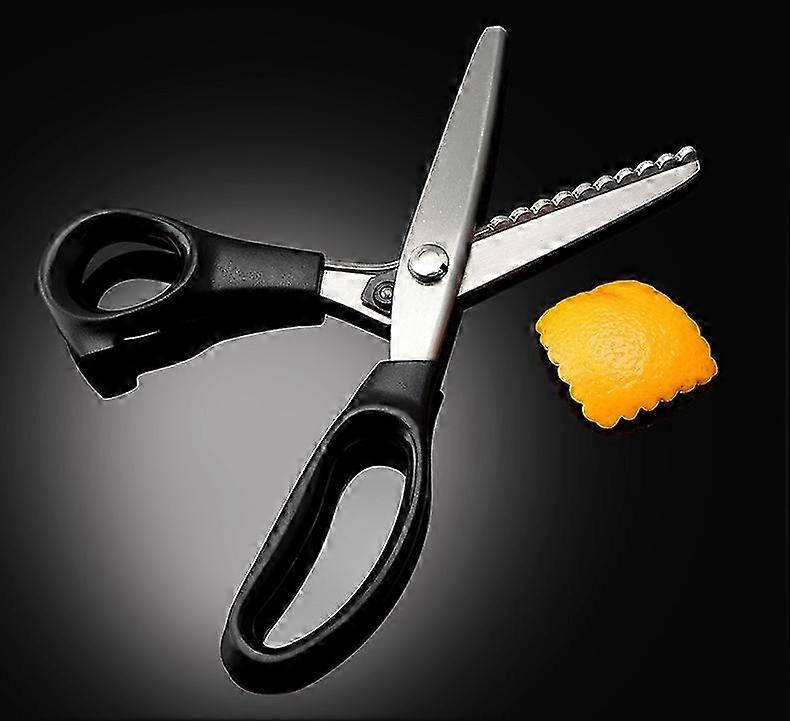 (3mm Arc)Fabric Pinking Shears, Serrated and Scalloped Dressmaking Scissors