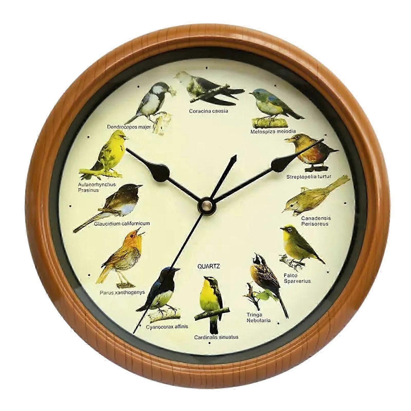 Bird Wall Clock Bird Clock with Sound, Sings on the Hour Decorative Wall Clock