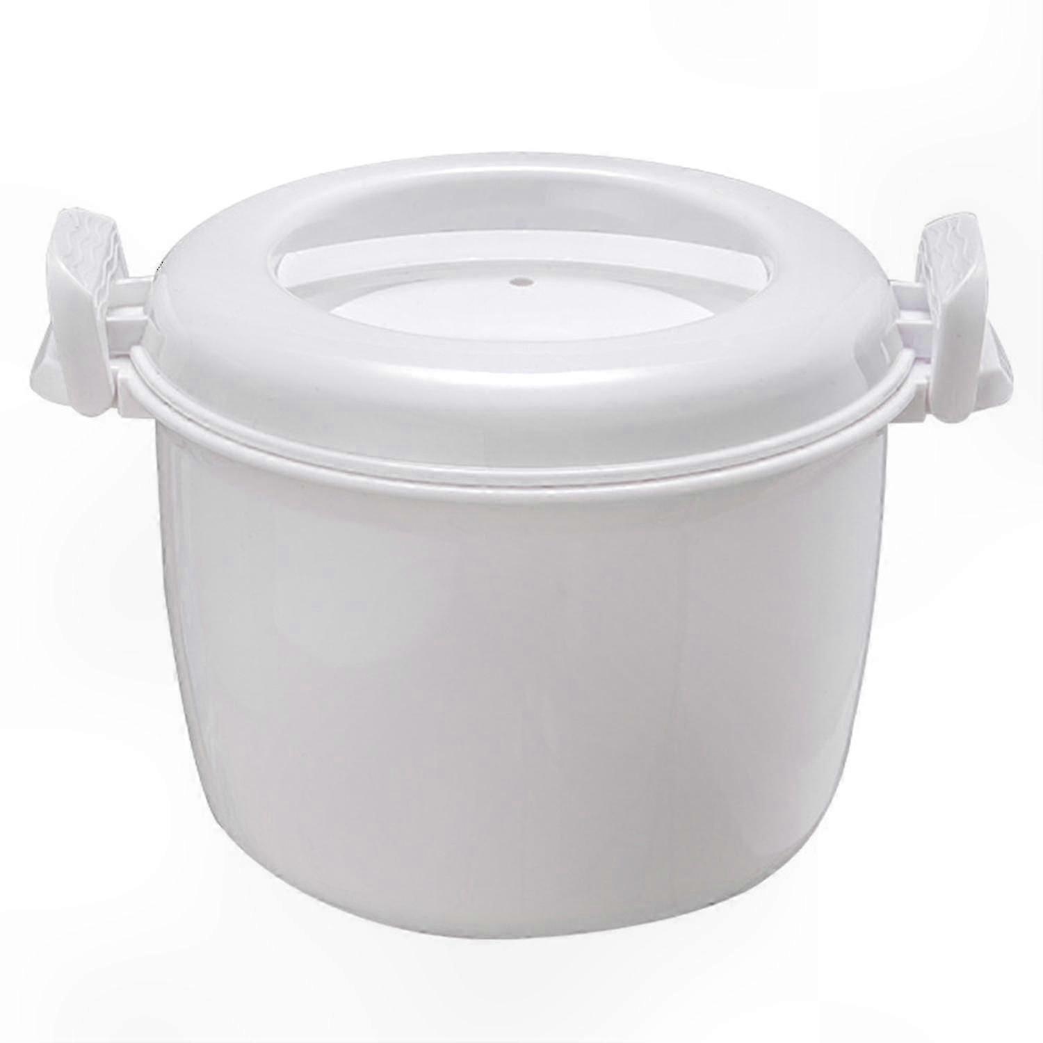 Ergonomic Handle Rice Steaming Pot with Good Insulation and Buckle Design for Microwave Cooking