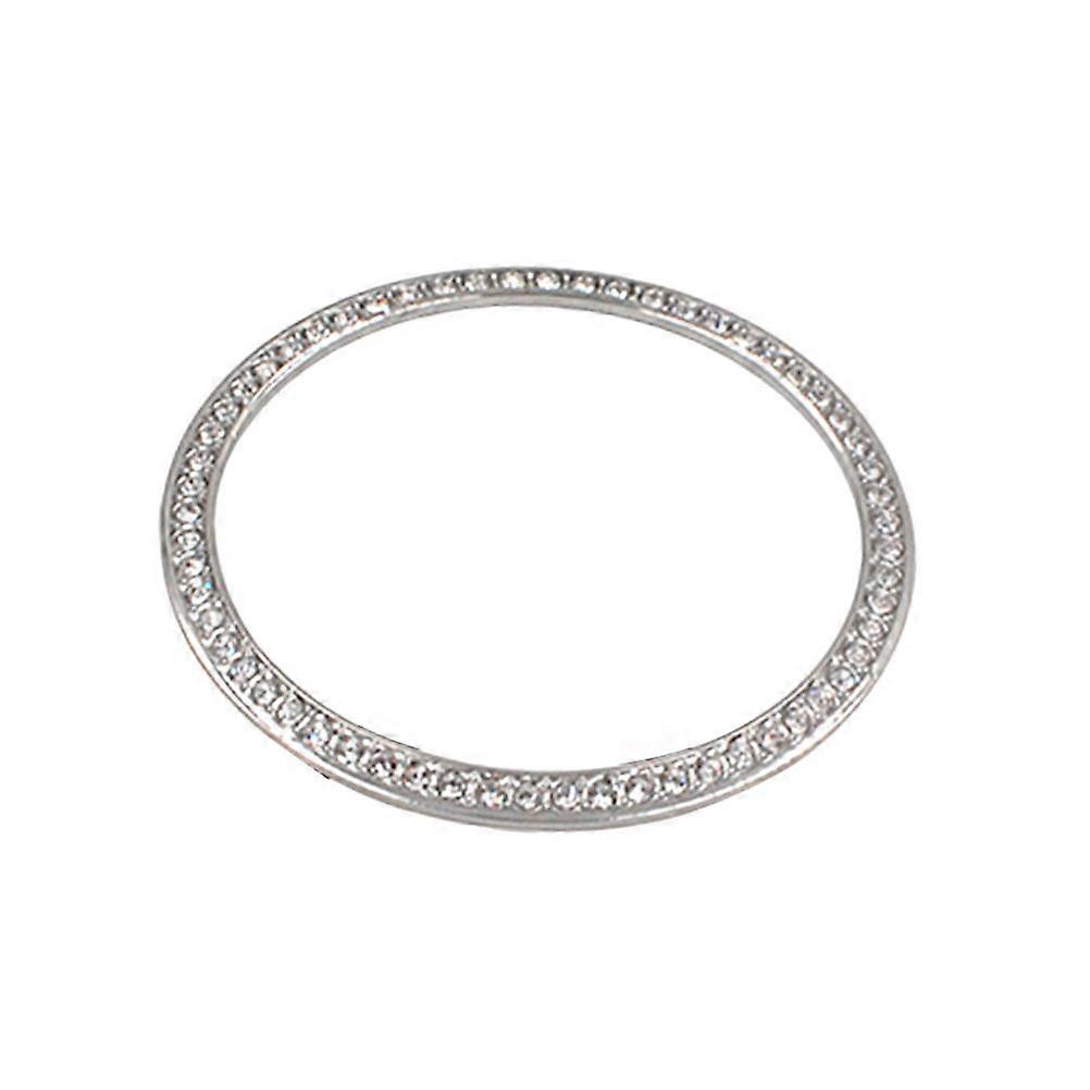 Diamond-mounted Bezel Ring Bezel Loop Cover Anti Scratch Collision Protector Compatible for Galaxy Watch (46mm, Silver)