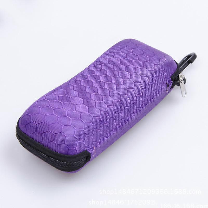 Protable Rectangle Zipper Sunglasses Hard Eye Glasses Case Protector Box