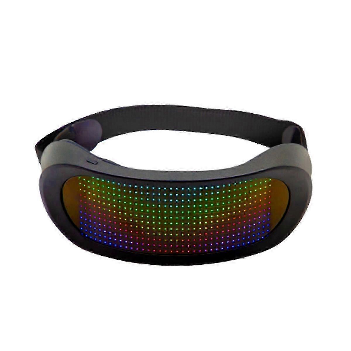 Light Up Glasses Luminous LED Mask Bluetooth LED Shining Glasses Electronic Visor Glasses for Party Bar Easter Gift