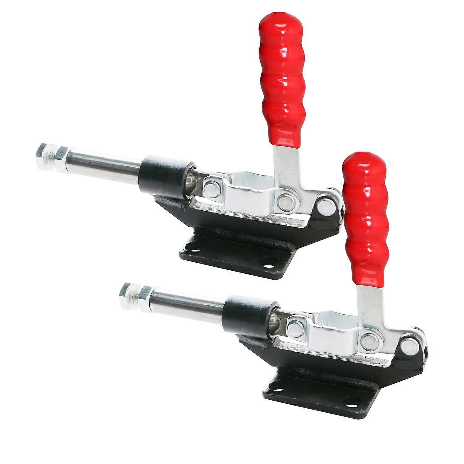 Plunger Stroke Clamp, 2Pack, Flange Base Plate, 500 Lb Capacity, Quick Release Lock, For Toolbox, Doors, Trunk, 305C