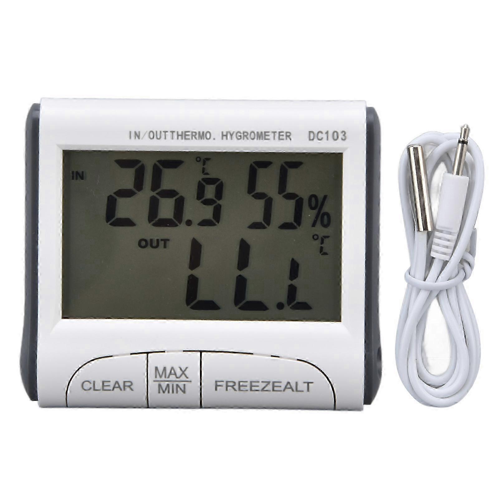 Hygrometer Indoor Dual LCD Screen Display Digital Storage Function Plastic Material Thermometer for Home--