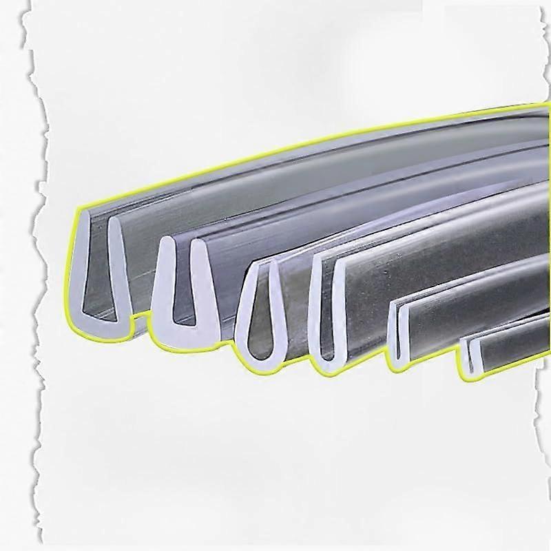 3.3 ft Clear Edge Protector Strip Rubber U Channel Edge Trim, Self Adhesive Soft