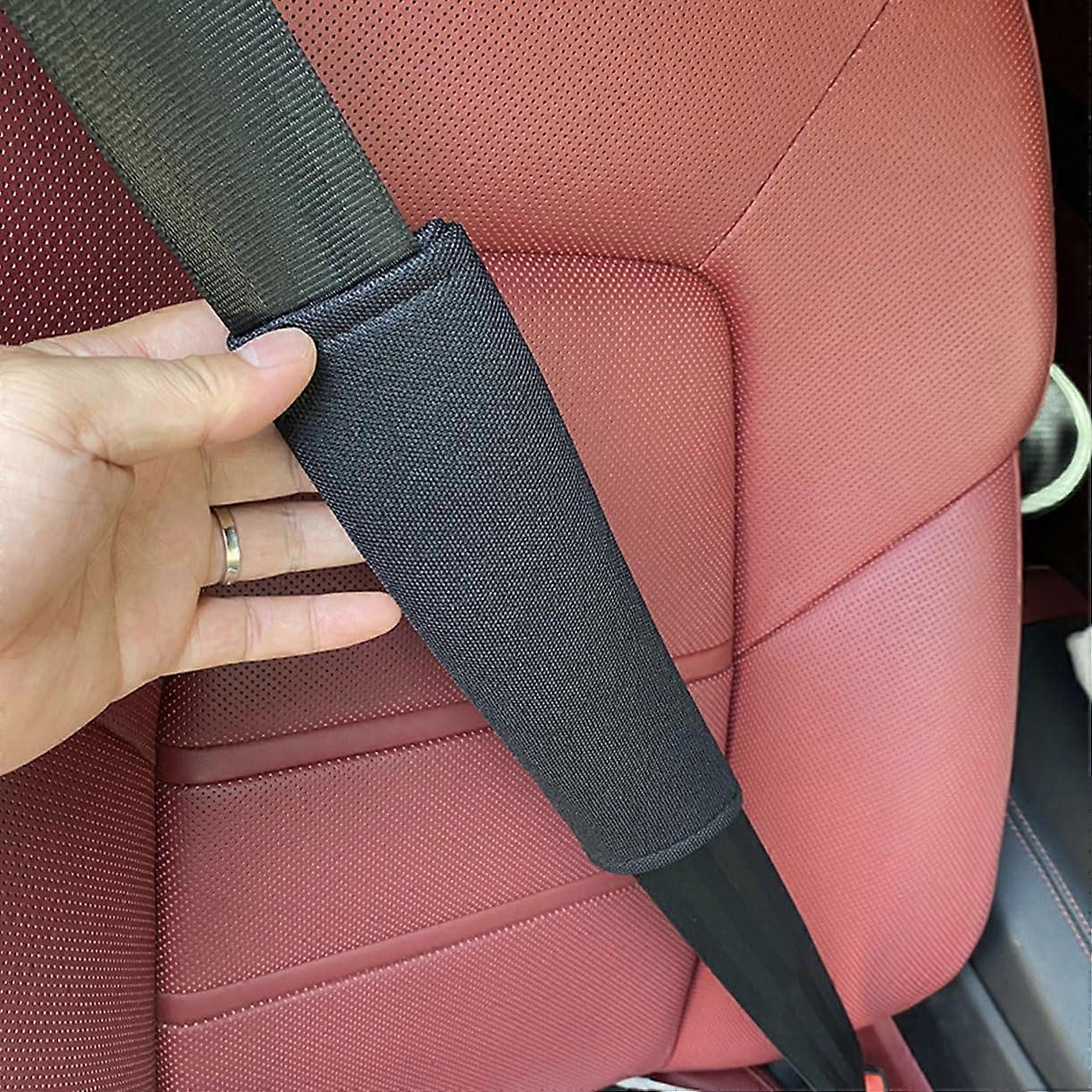 Car Seat Belt Pads 2Piece Set, Black Ice Silk Shoulder Pads, Lexus NX Series: NX350, NX250, NX350H, NX450H