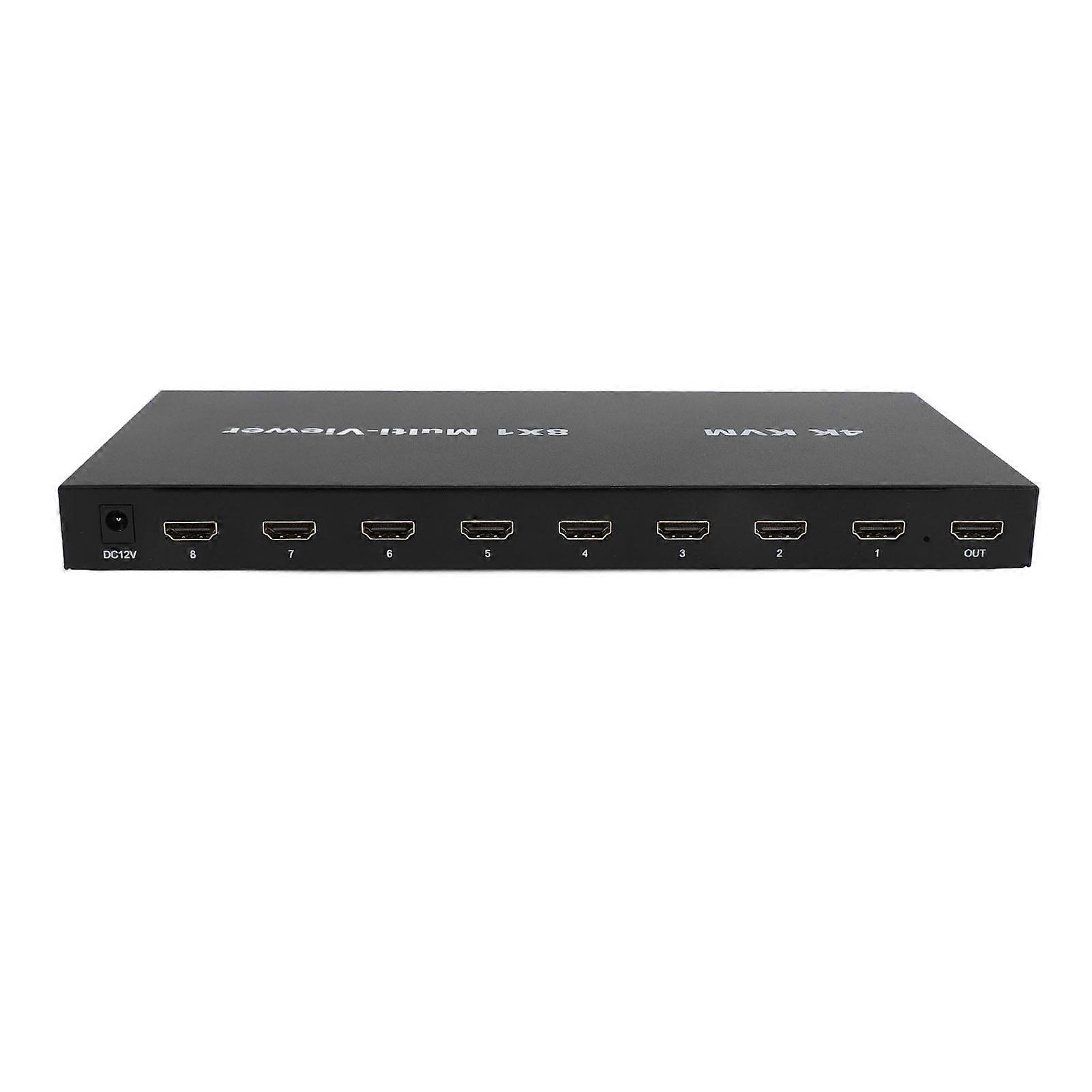 HD Multimedia Interface Splitter 8 in 1 4K 30Hz KVM Switch US Plug