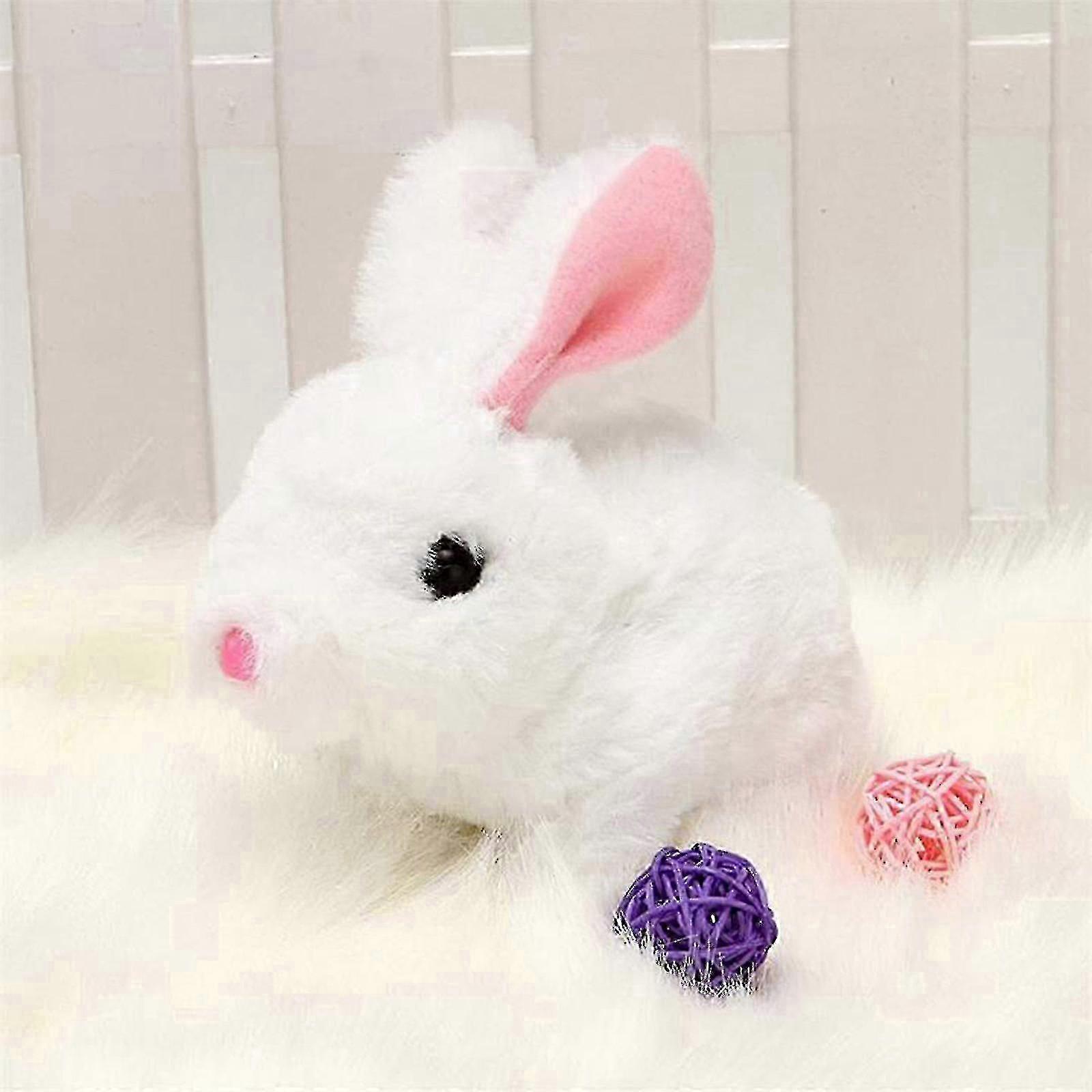 Interactive Talking Walking Easter Bunny Plush Toy - White by Zekai