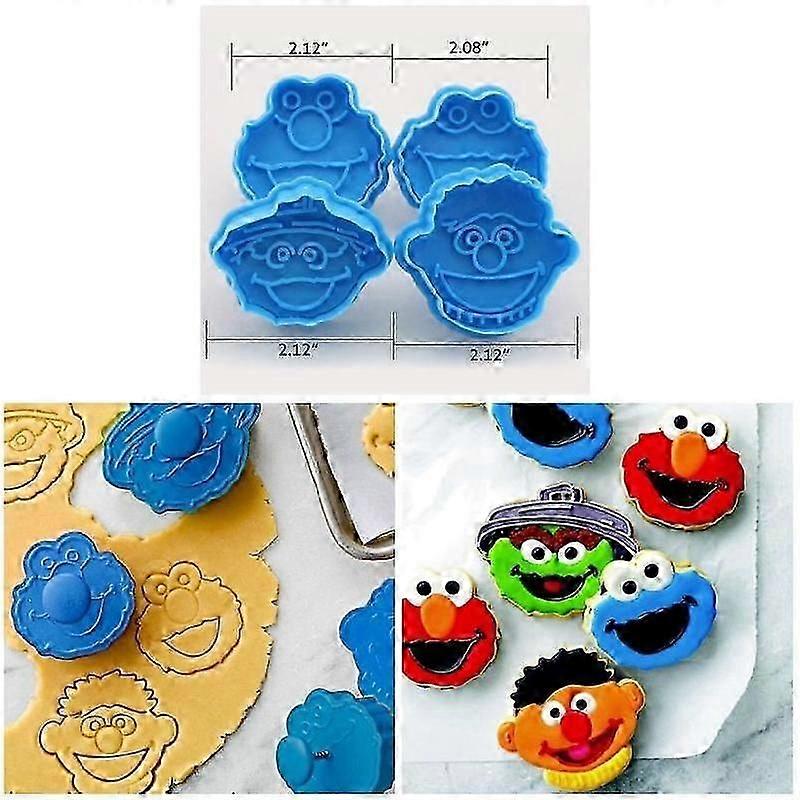 fondant biscuit cutter set for muppet cakes elmo ernie