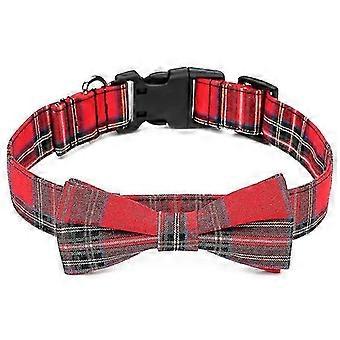 Hondenhalsband met afneembare vlinderdas, Verstelbare hondenhalsbanden met strik voor middelgrote honden (ShiKai)
