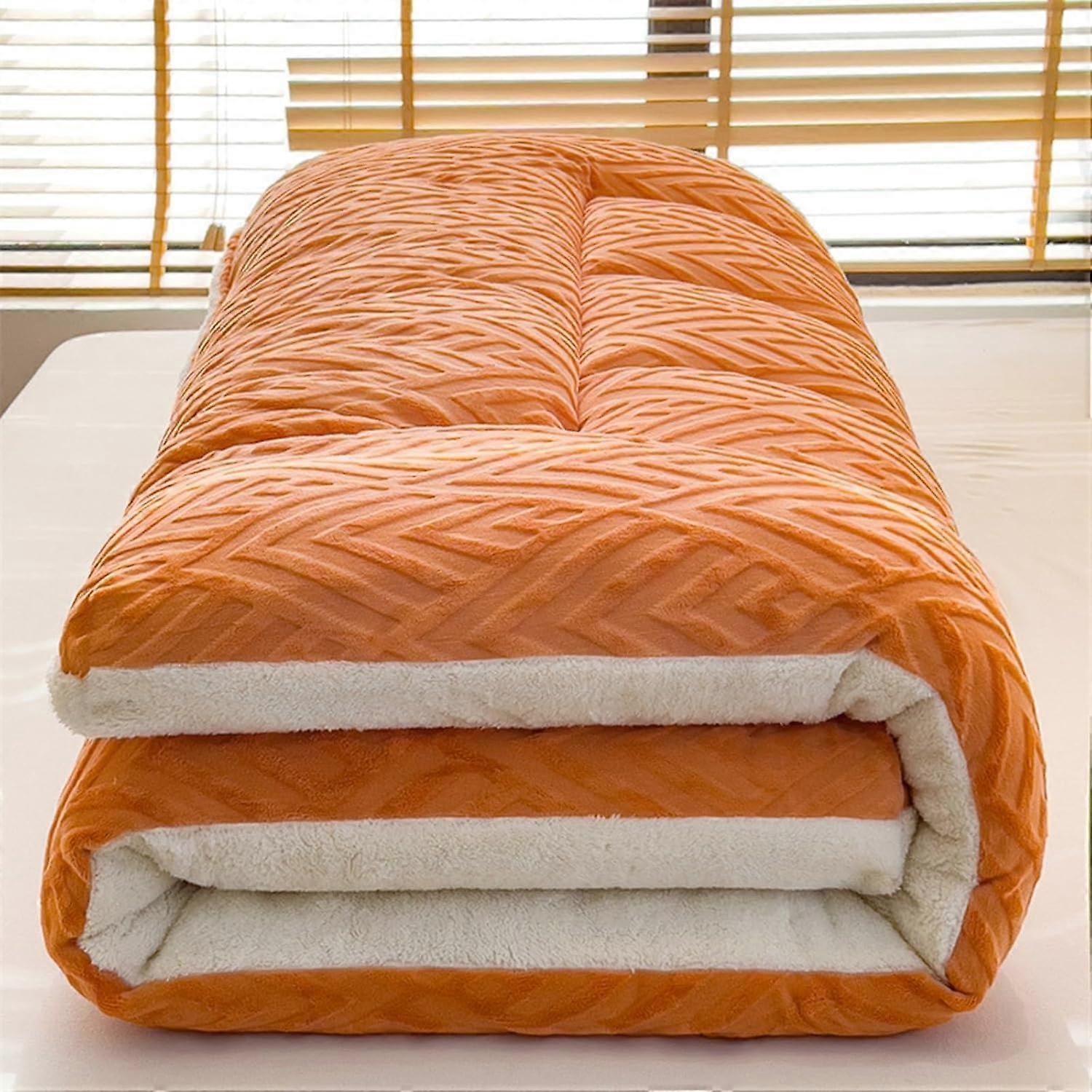 Japanese Floor Futon Mattress, Tatami Sleeping Pad, Foldable RollUp Dormitory Lounger, 90 x 200 x 9 cm, Model B