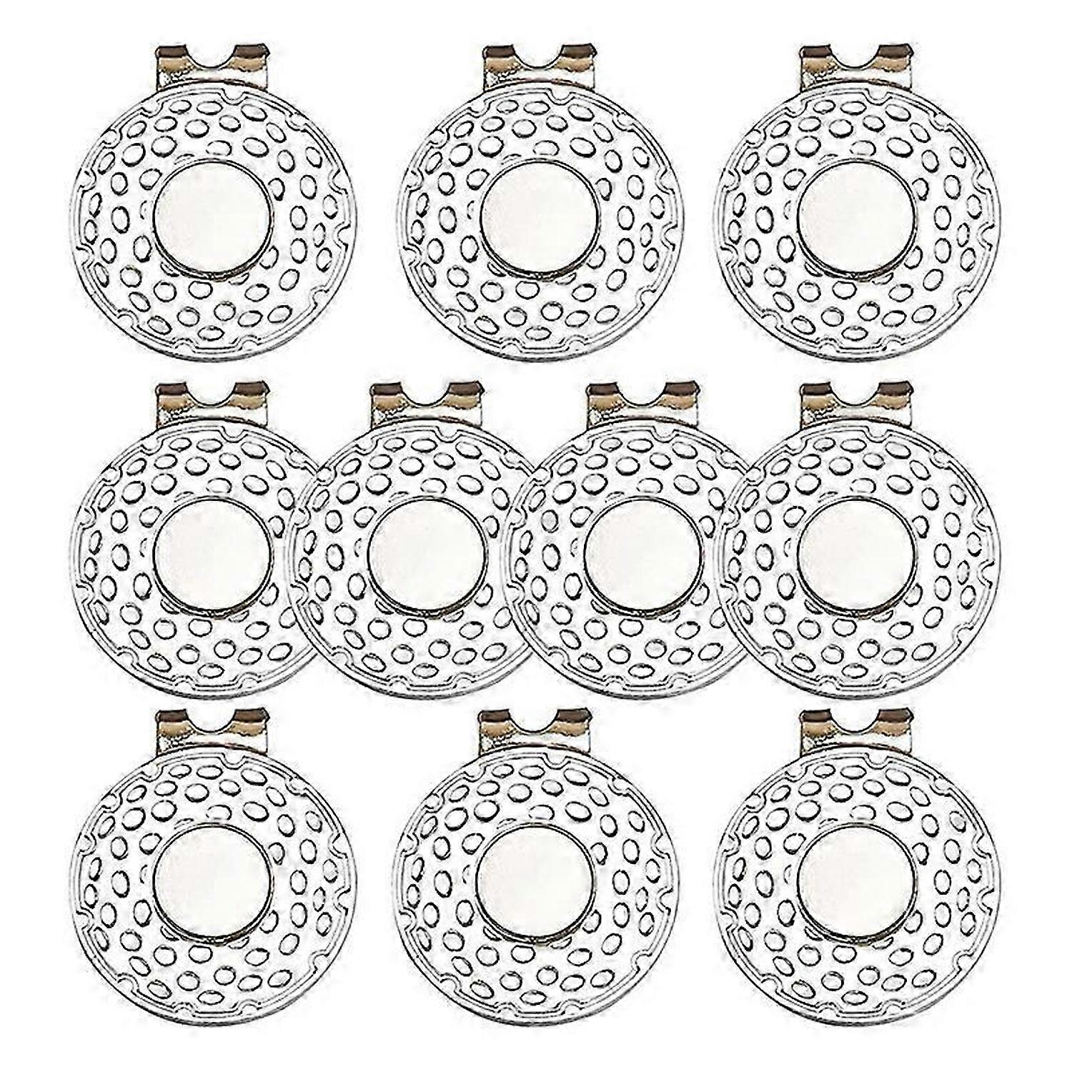 Magnetic Golf Hat Clips Ball Marker Holders Silver