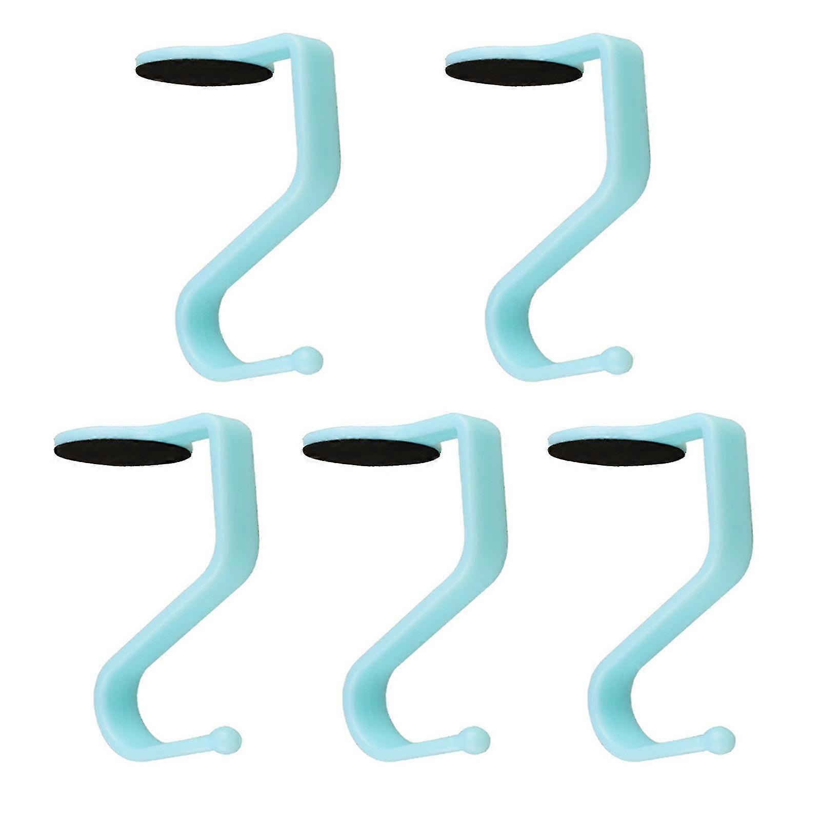 2025 5 Pcs Desk Hanging Hooks Strong Load-bearing Punch-free Firm Support Save Space Anti-slip Storage High Strength Student Stationary Table Hooks Ho