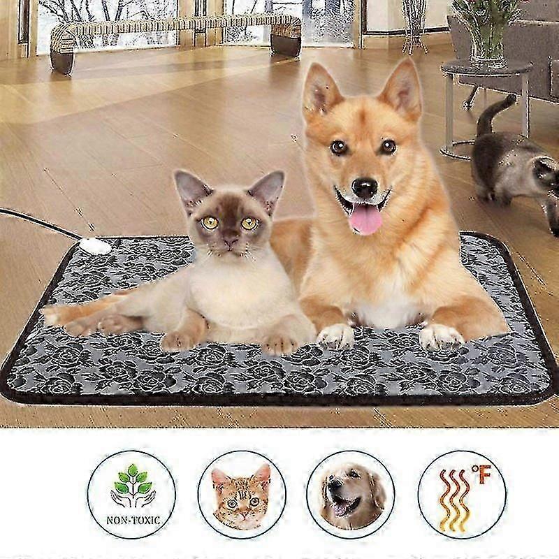 Waterproof Pet Electric Heating Pad Dog Cat Carpet Warming Mat With Chew Resistant Steel Cord