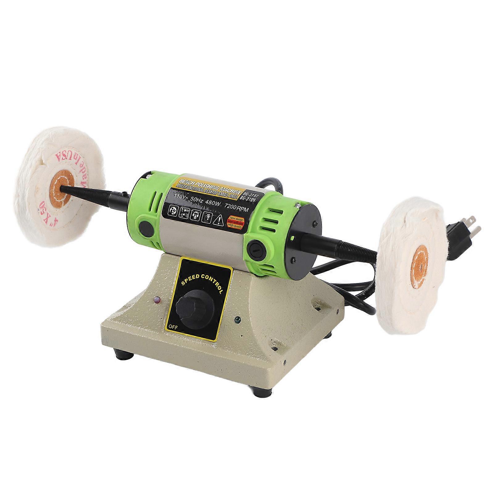 Desktop Double Head Bench Polisher Grinder Jewelry Polishing Buffer Machine