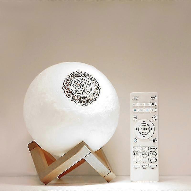 Quran Bluetooth-compatible Speaker Moon Lamp With Support Shelf App Control Night Light With Quran Recitation Translation Loudspeaker Muslim Gift