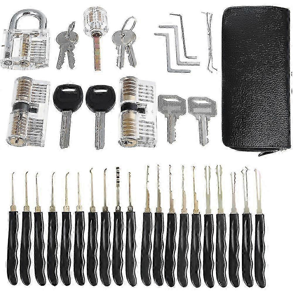 Lock Pick Set mit transparenten Trainingsschlössern
