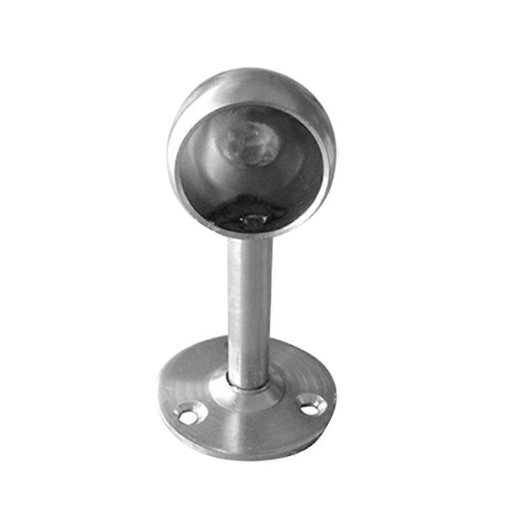 Heavy Duty Closet Pole Socket Brackets For Curtain In Silver Designed To Prevent Sagging 2 Set