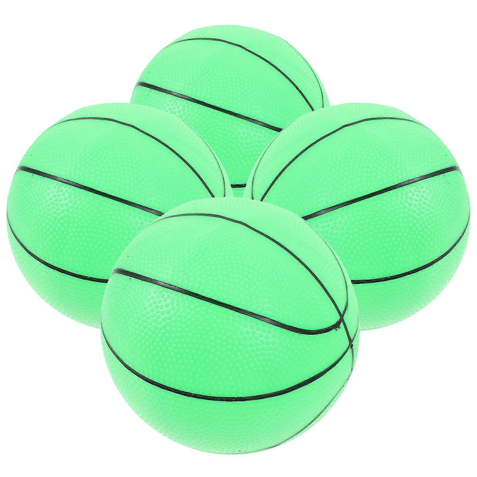 Glow in The Dark Basketball Plastic Toy for Children with Inflator 1Set