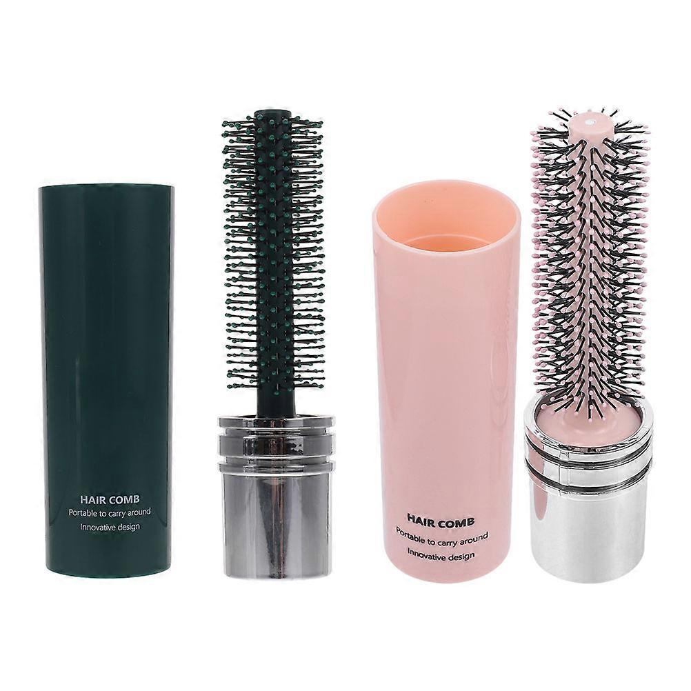 Travel Round Brush Retractable Round Brush for Styling 4Pcs