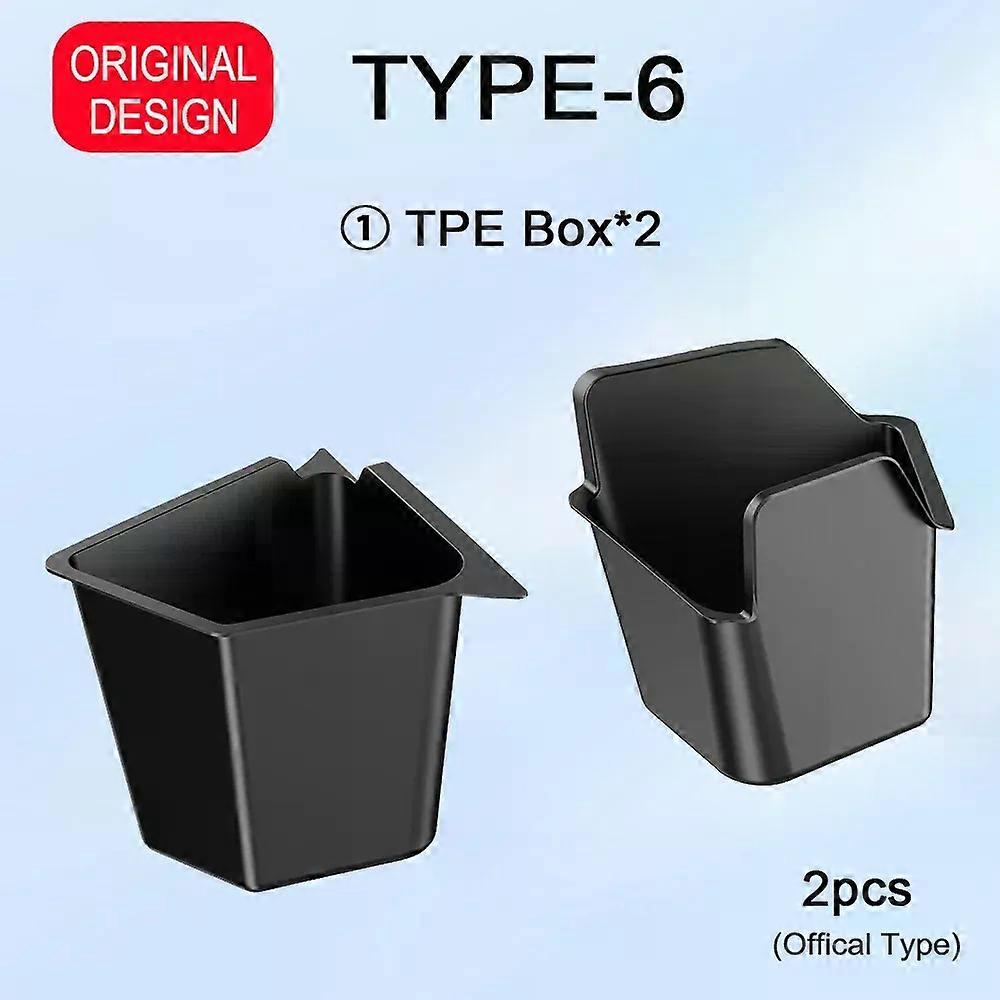 TESMAYX Car Trunk Side Left Right Tidying Packet Storage Box For Tesla Model Y Juniper 2025 Flocking TPE Mat Cover Organizer