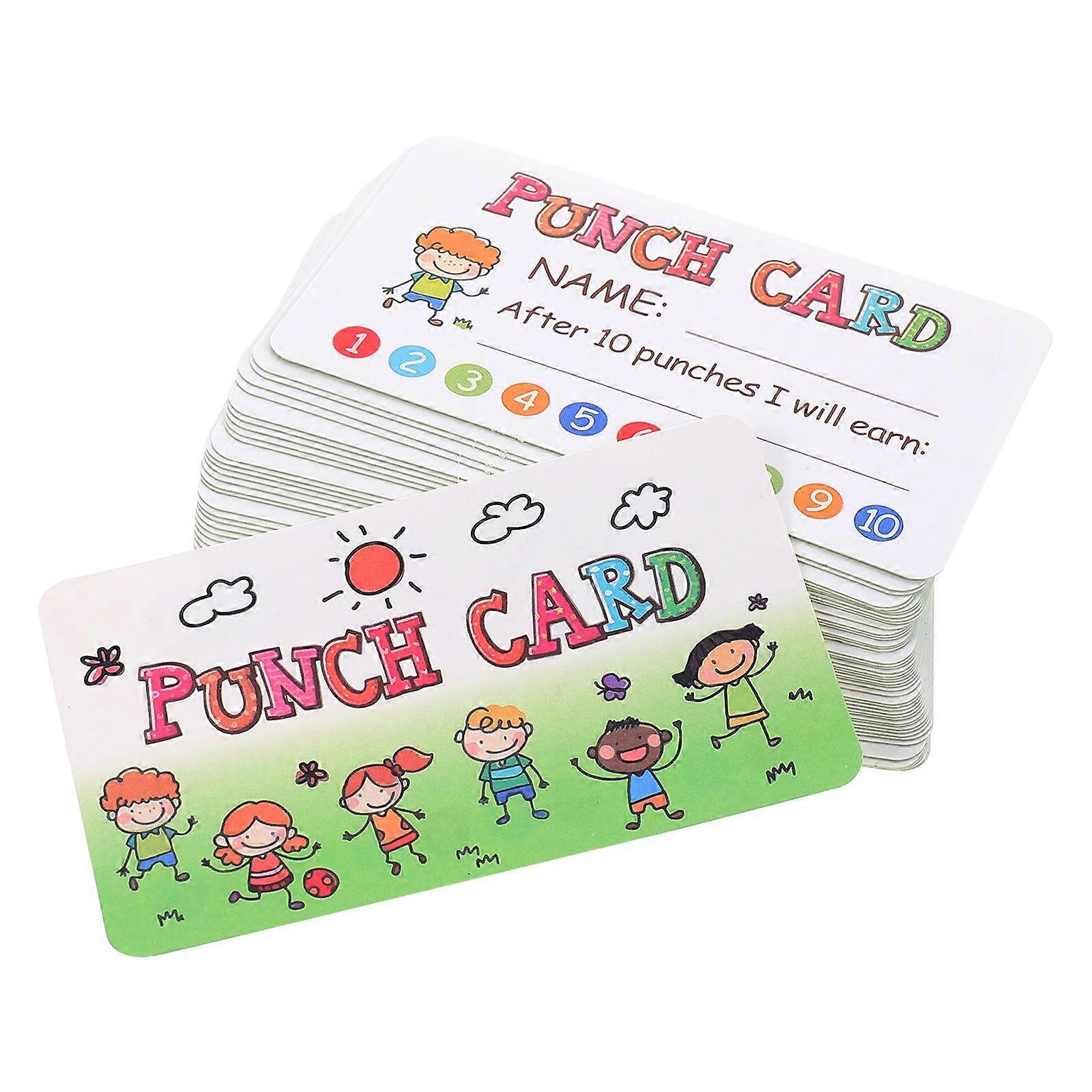 Multipurpose Punch Cards Reward Cards for Kids Use 150Pcs Assorted Colors