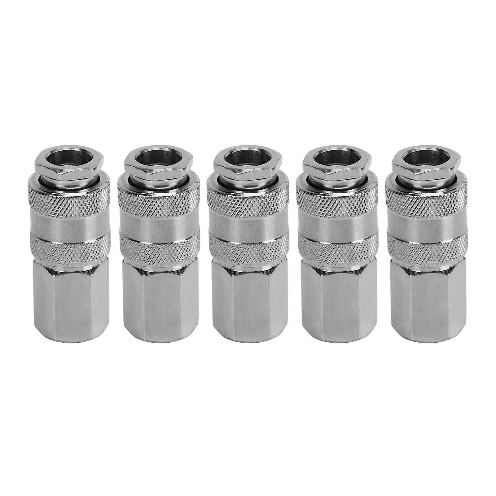 Coupleur pneumatique NPT 1/4 pouce, 5 pièces, durable, anti-fuite, filetage femelle, coupleur rapide pour voiture