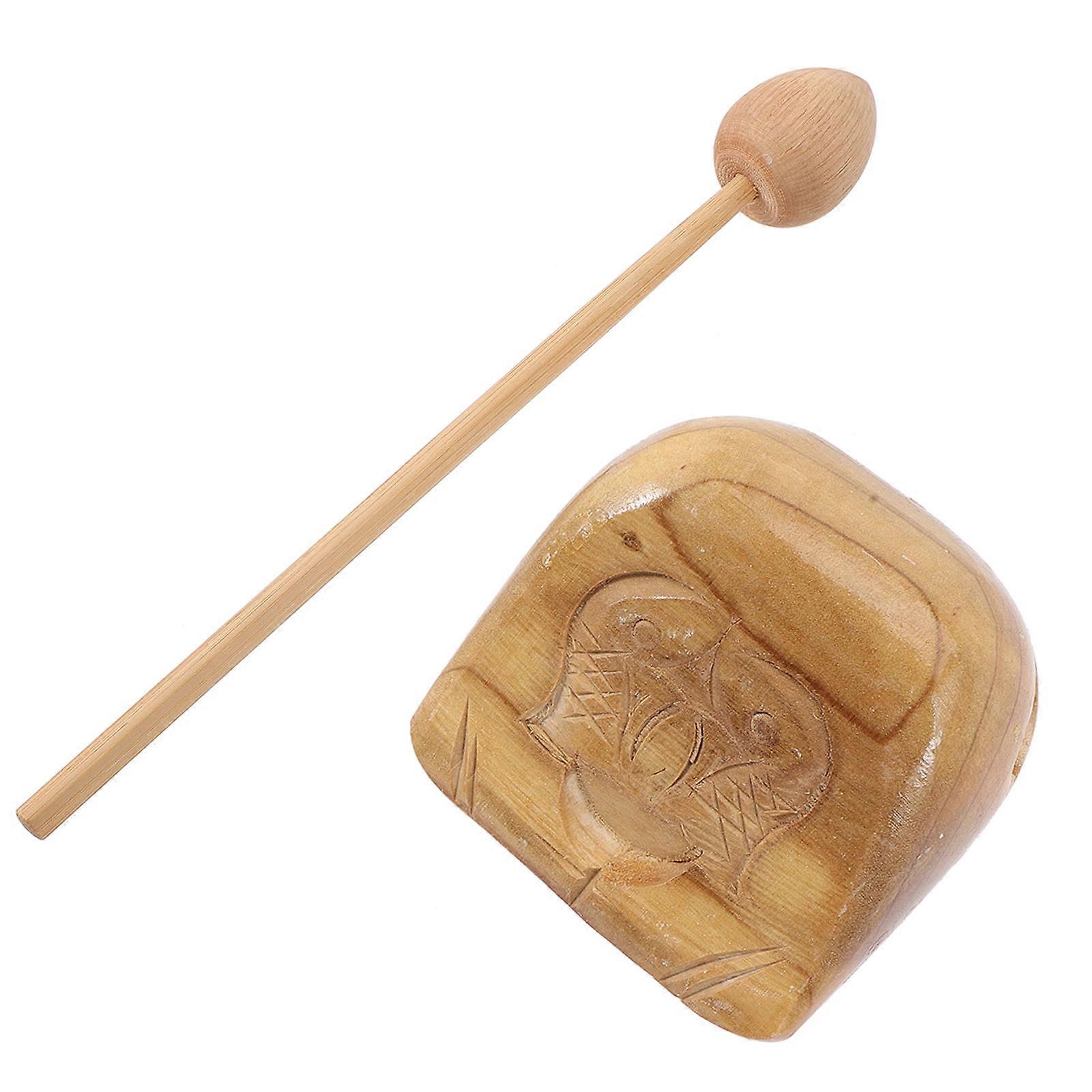 Musical Instruments Wooden Buddhist Percussion Instrument for Home 2Sets