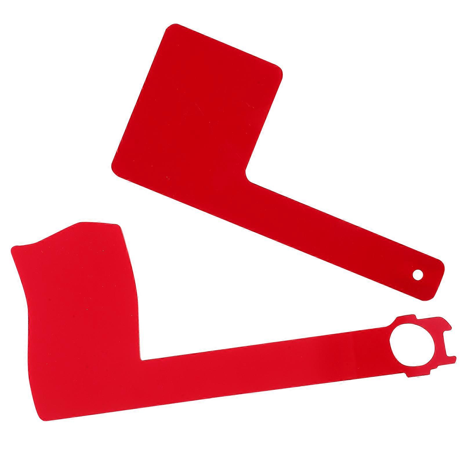 Set of 6 Red Acrylic Mailbox Flags for Outdoor Replacement Use