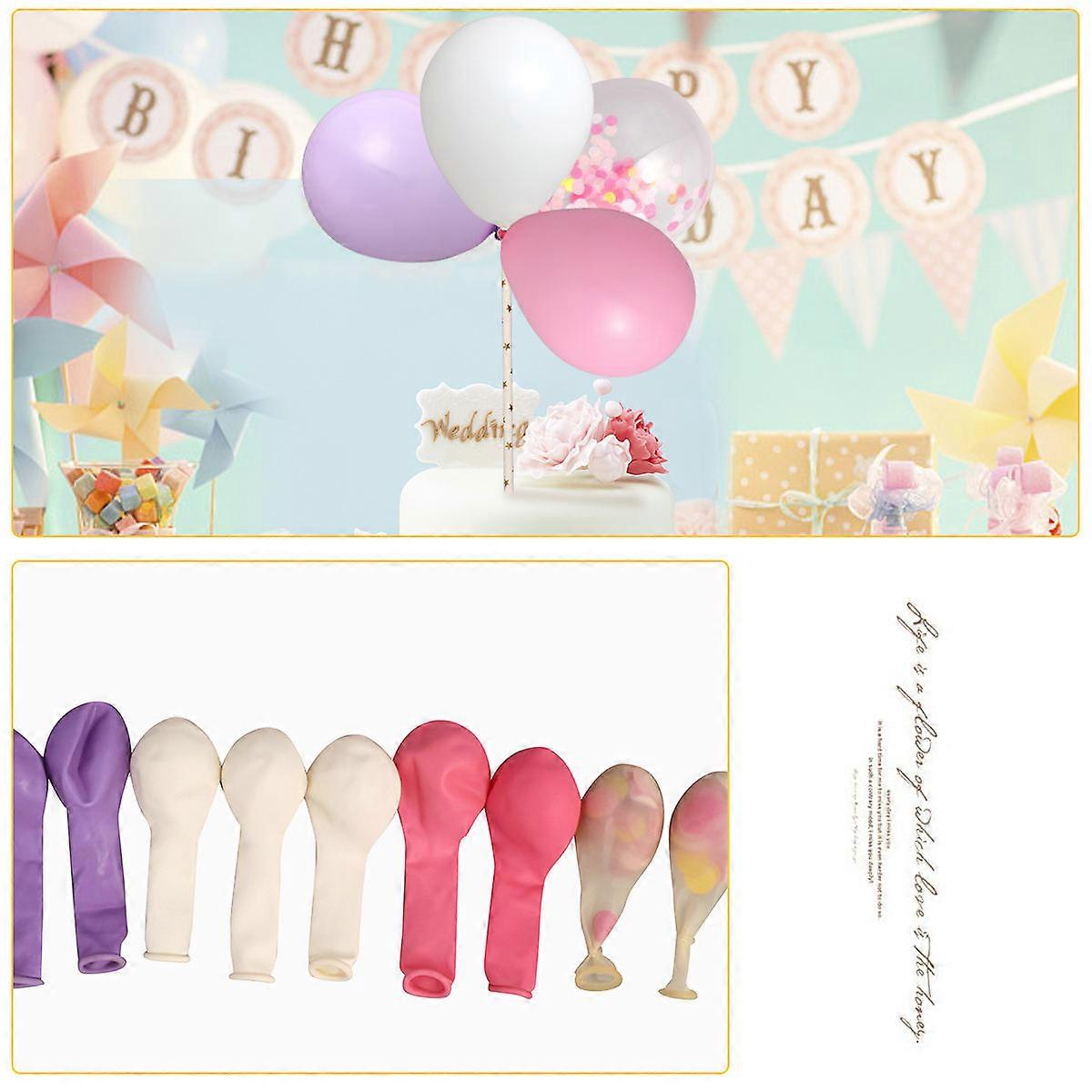 Cake Balloon Cake Topper for Cake Cupcake Dessert Assorted Color Decoration 2 Sets 22Pcs