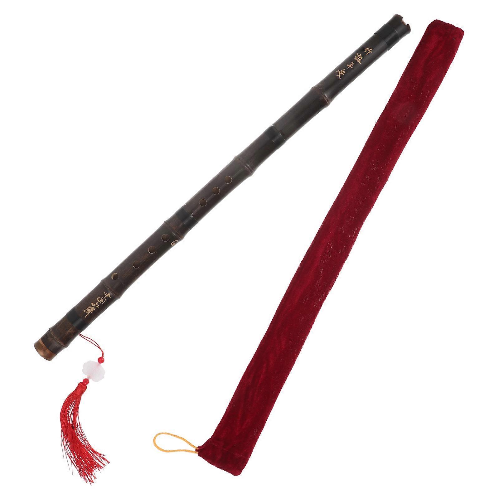 Bamboo Flute Dizi Traditional Musical Instrument for Beginners 3Pcs Set