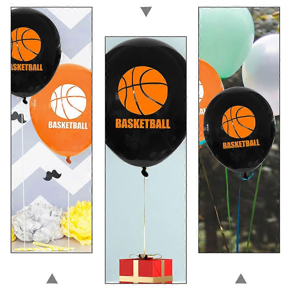 Durable 20Pcs Round Assorted Color Balloons Basketball Theme Decorations for Kids Parties Birthday Events Made of Latex