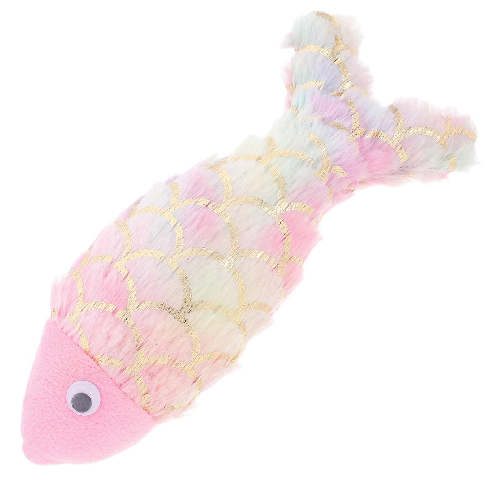 Cat Plush Fish Chew Toy for Interactive Indoor Play 3Pcs Pack