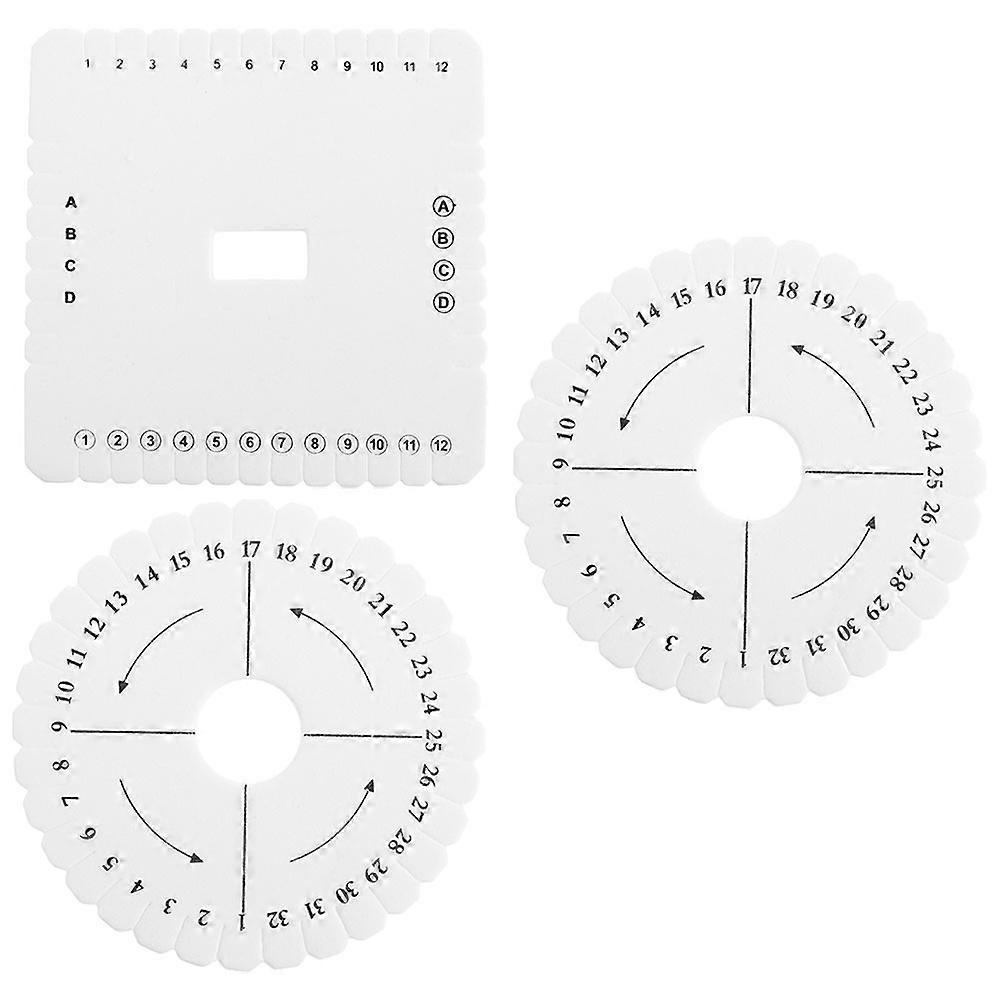 White Beading Cord Disc Braiding Boards for DIY Use 6Pcs Handmade Plates