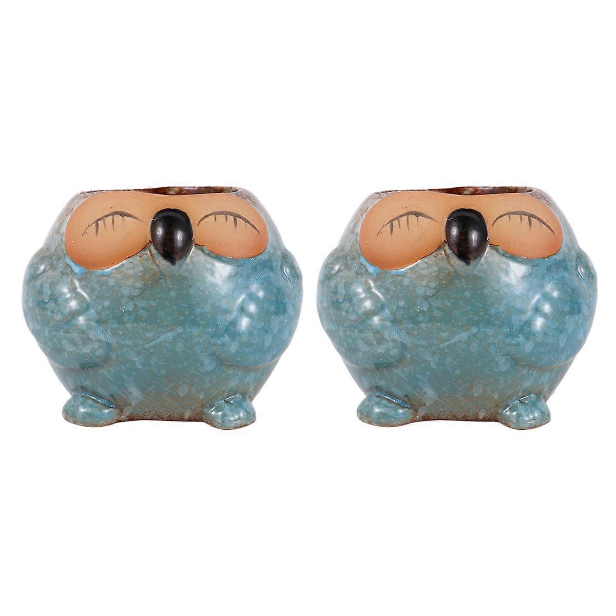 Mini Ceramic Flower Pot for Cutting Use 4Pcs Shaped Planters