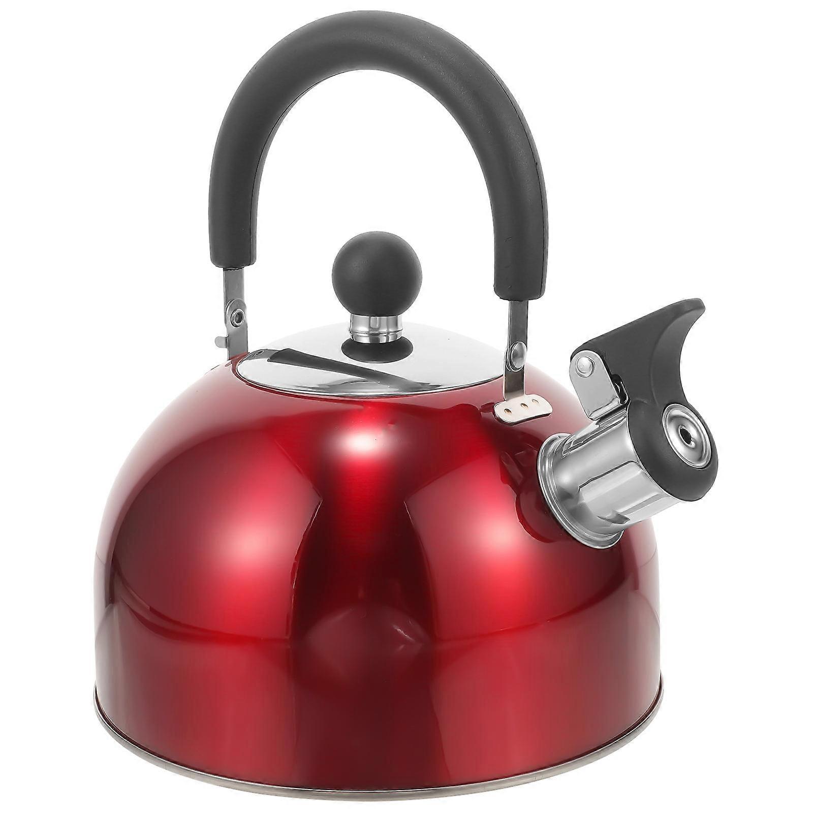 2Pcs Kettle In Red Stainless Steel Simple Design For Coffee And Tea Lovers Home Use